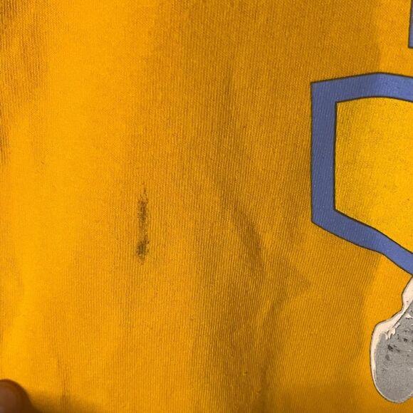 Yellow Denver Nuggets Faried TShirt NBA Majestic Size Large - Picture 5 of 5